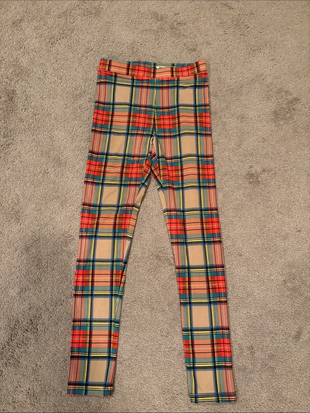 J Crew Crewcuts Plaid Leggings Girl Size 12
